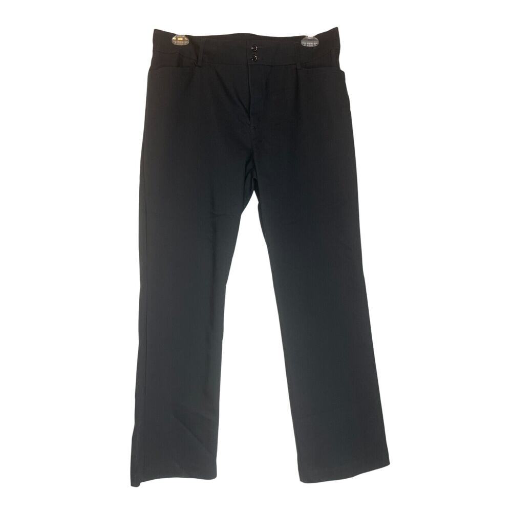 Lee Womens Flat Regular Fit Mid Rise Ankle Pants Straight Leg Pockets Size 18